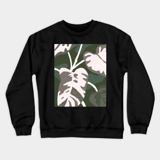 Dark Philodendron illustration Crewneck Sweatshirt